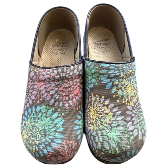 Dansko Vegan Starburst Floral Clogs Slip On Floral Comfort Shoes Women’s 41 10.5 - Picture 4 of 11